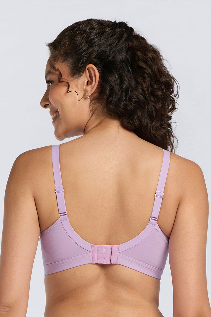 Amante Non Padded Non Wired Cotton Chic Support Bra - Orchid Bouquet — image 3